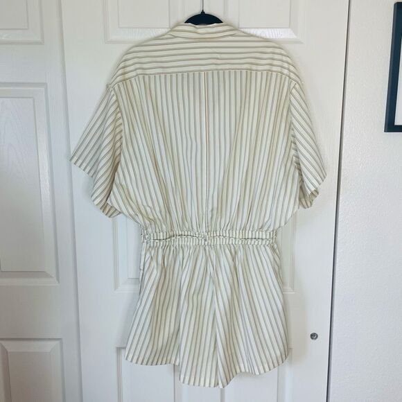 Faithfull Faia Romper Shadow Stripe Butter Cream Size 12 - Picture 3 of 10